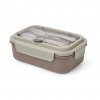 Lunch box Fissman 800 ml z 2 komorami i stalowym pojemnikiem ( beżowy )